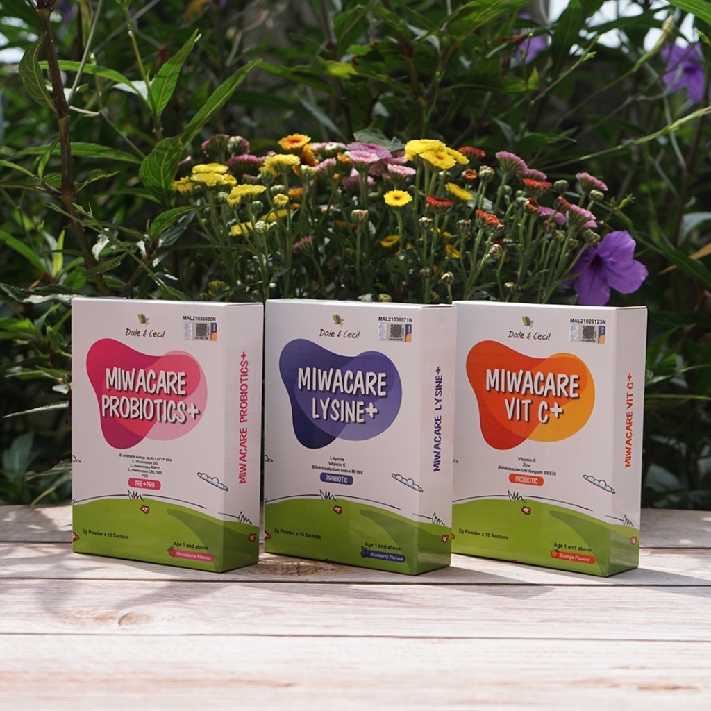 Men Vi Sinh Cho Bé Miwacare Probiotics+ Hộp 10 gói Vị Dâu - Miwako Official Store