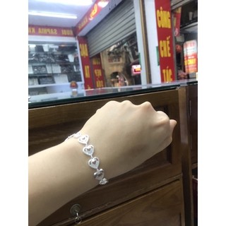Lắc tay kim tiền tim thánh giá và khuyên tai kim tiền bạc ta