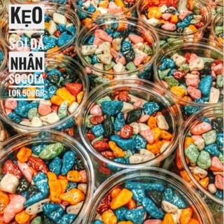 HỦ 450gr KẸO SỎI ĐÁ NHÂN SOCOLA
