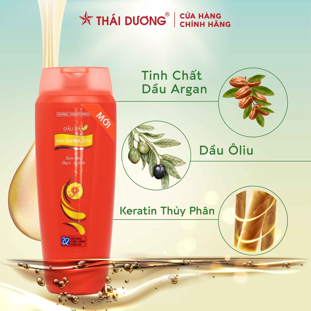 Dầu xả dược liệu Thái Dương chai 200ml- Sao Thái Dương 3