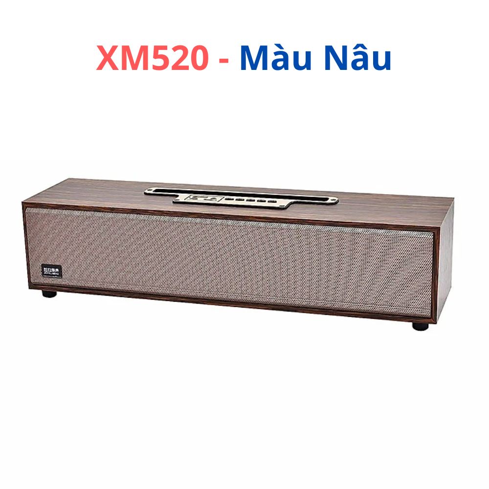 Loa Bluetooth Vân Gỗ XM-520 20W. Loa XM 520 Âm Thanh Cực Hay  Bass Siêu Trầm Siêu Ấm