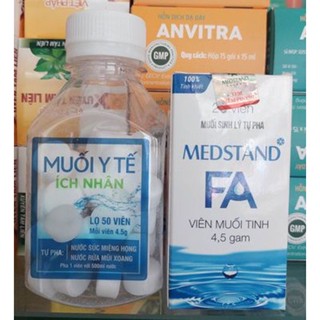 muối y tế ích nhân / viên muối tinh MEDSTAND FA muối sinh lý tự pha