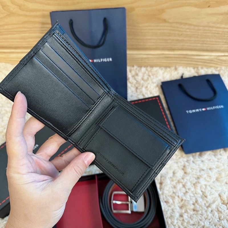 Set bộ ví thắt lưng Nam Tommy fullbox túi giấy