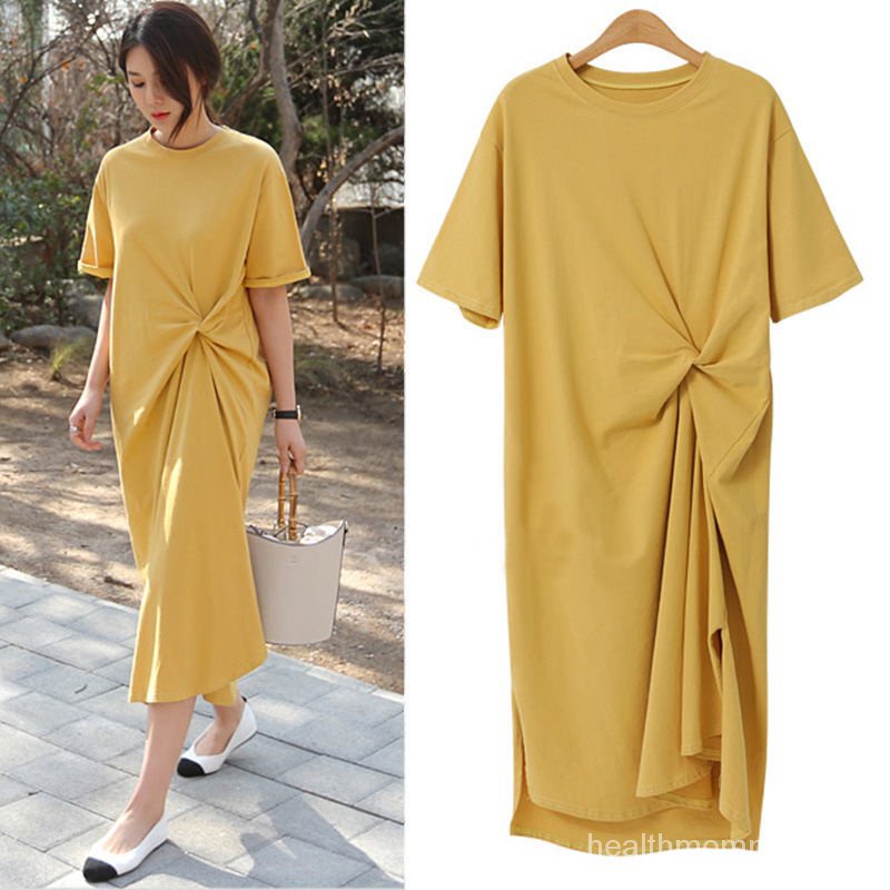 Váy Liền Cho Con Bú Cho Bà Bầu Sau Sinh Đi Chơi Thời Trang Chia Quần Áo Cho Con Bú Quá Đầu Gối DàiTÁo Sơ Mi