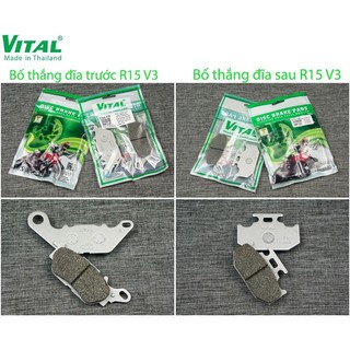 Bố thắng đĩa sau + trước R15, MT15 ,XSR155 Thuơng hiệu VITAL - Má phanh xe máy, bố thắng đĩa VITAL chính hãng Thái lan
