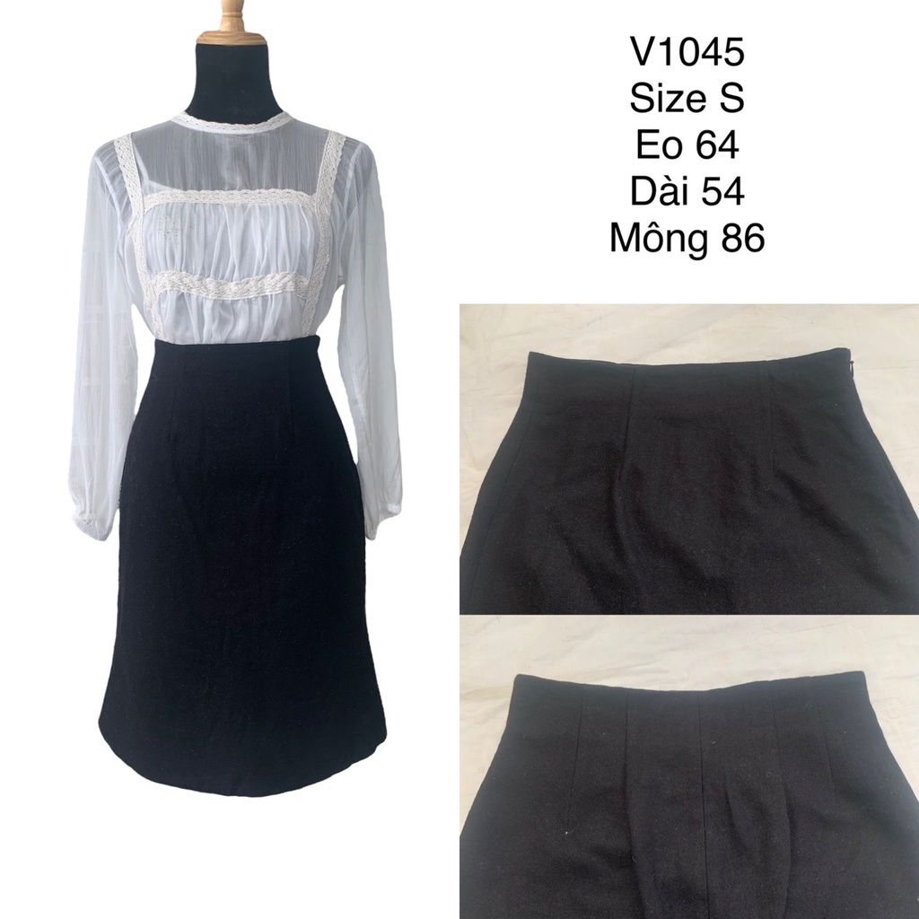 Chân váy bút chì V1045 cạp con ong form công sở chất dạ dày dặn 2hand Nhật si tuyển ảnh thật