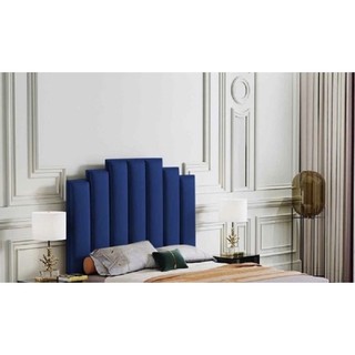 Bộ ốp đầu giường màu xanh navy bọc vải cho nệm 1m6*80
