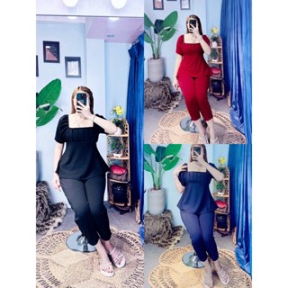  Sét bộ áo xếp ly ngực quần 9 tấc Bigsize 60-90 ký thời trang nữ dành cho khách ngoại cỡ 