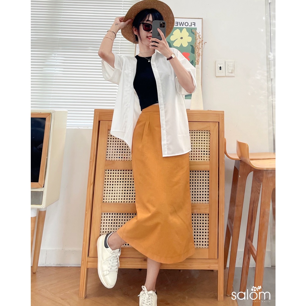 Sơmi ngắn tay form rộng Hàn Quốc nhiều màu SALOM Shp020