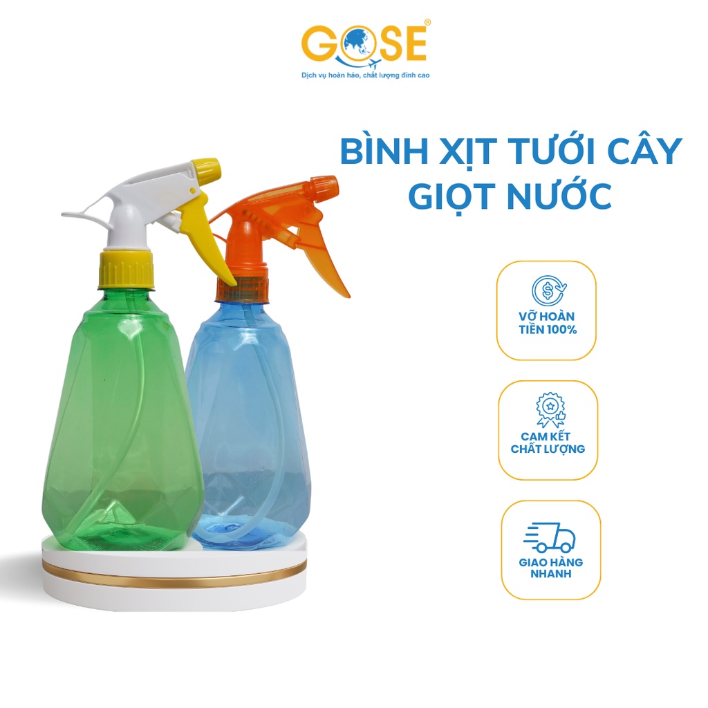 Bình xịt tưới cây 500ml GOSE chất liệu nhựa cao cấp vòi phun sương tưới hoa