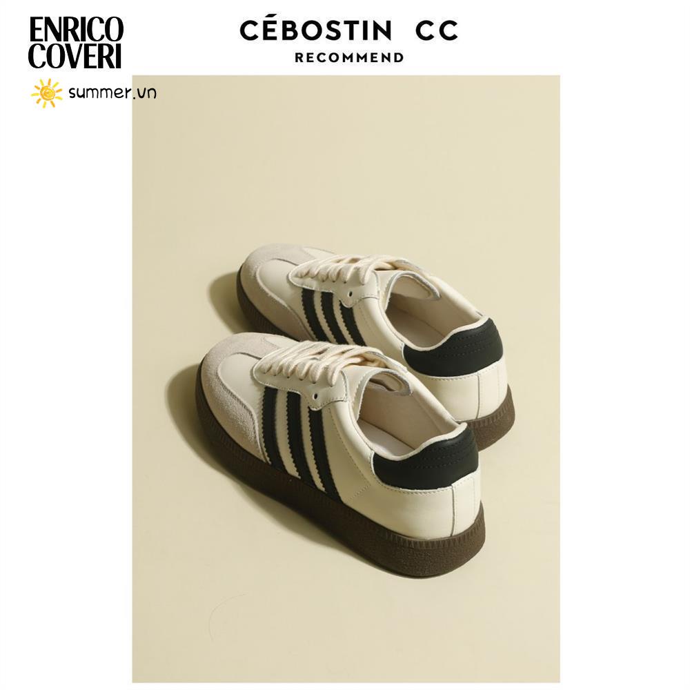 Giày Sneaker Đế Bằng Chống Trượt Kiểu Retro Đức Dễ Phối Đồ Cho Nữ