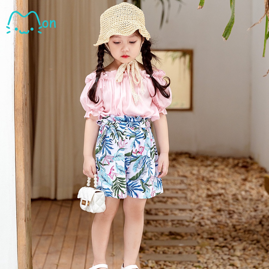 Quần đi biển cho bé gái chất kate họa tiết dễ thương cho bé gái từ 2-6 tuổi MonBabies VL30Q
