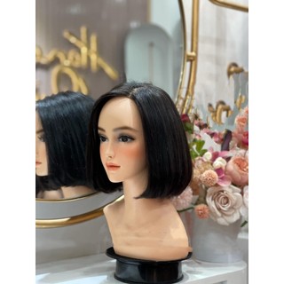 Tóc thật 100% có da đầu 1 ngôi hình thật( toc nguyên đầu)