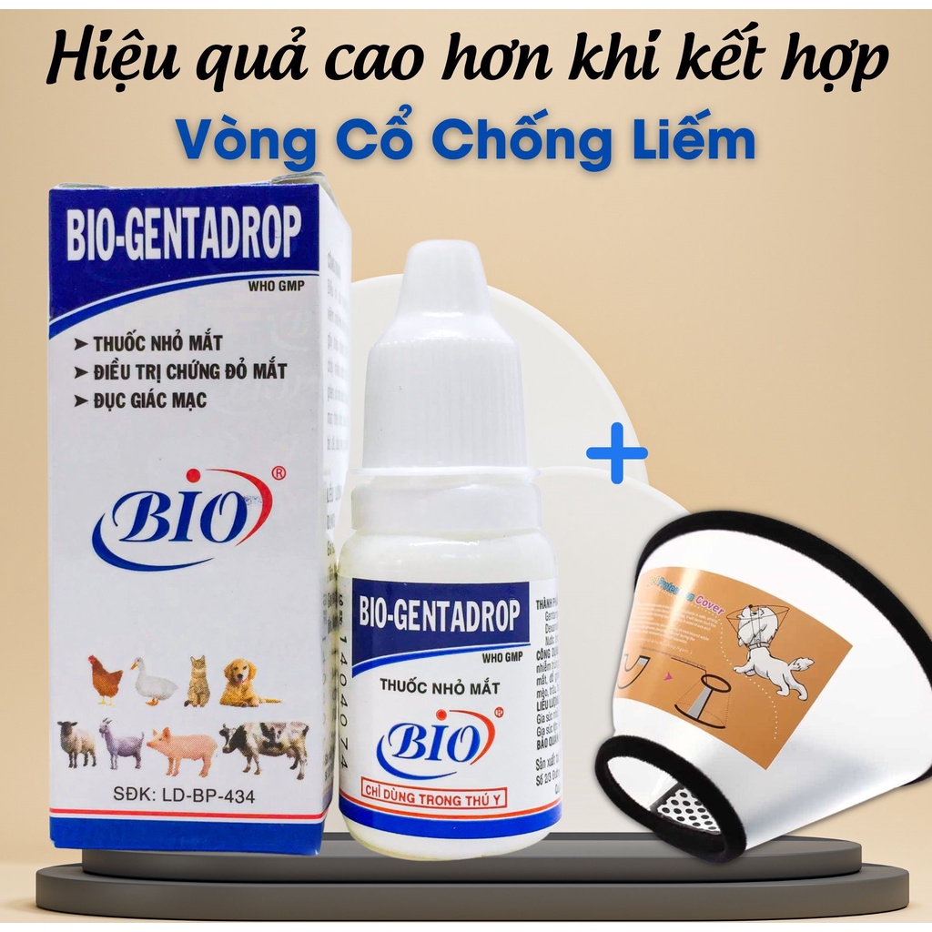 Nước Nhỏ Mắt Không Khô Mắt Dành Cho Chó Mèo TD Bio GentaDrop