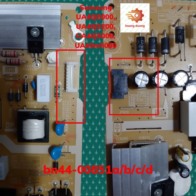 Bo nguồn tivi samsung ua40j5000,40j5200,40j5008,ua40m5000,mã bn44-00851a/b/c/d,dthoangduong