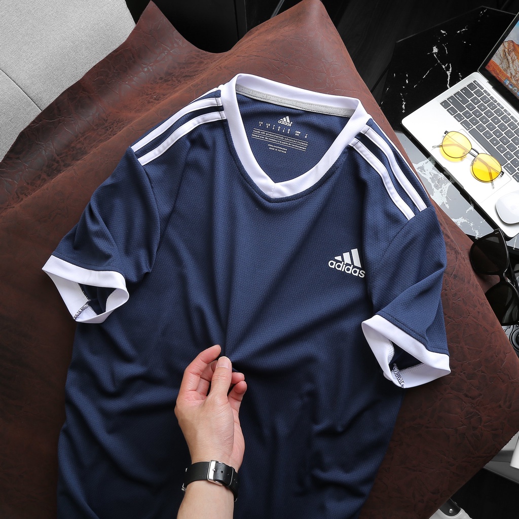 Áo thun thể thao nam cổ tim, chất liệu dệt kim cao cấp siêu mát, siêu thấm hút AD10