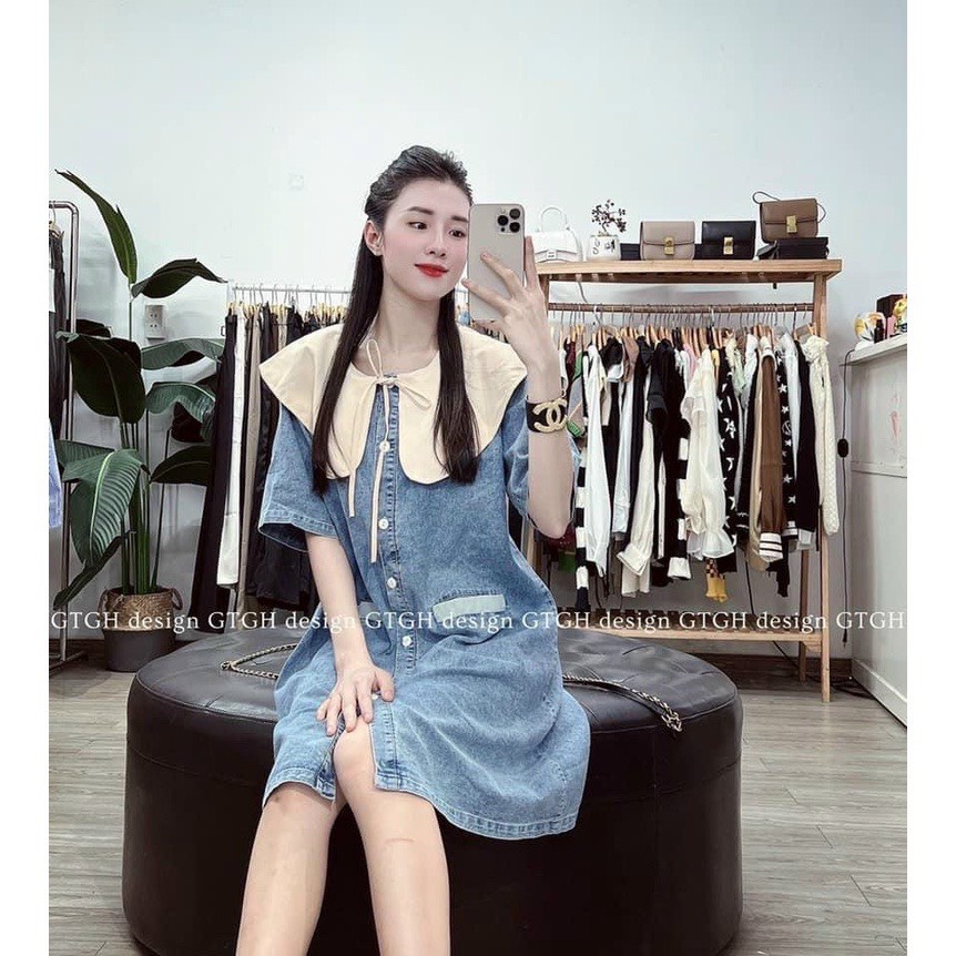 Váy bầu chất bò mềm -tay lỡ-cổ bèo-Hàng loại 1-túi zip xịn xò-dáng chữ A dễ mặc-có túi tiện lợi-phù hợp đi làm,đi chơi