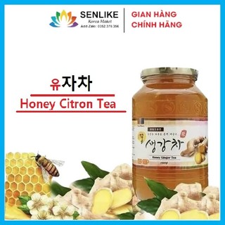 Mật ong gừng hàn quốc thượng hạng hũ 1kg nhập khẩu chính hãng