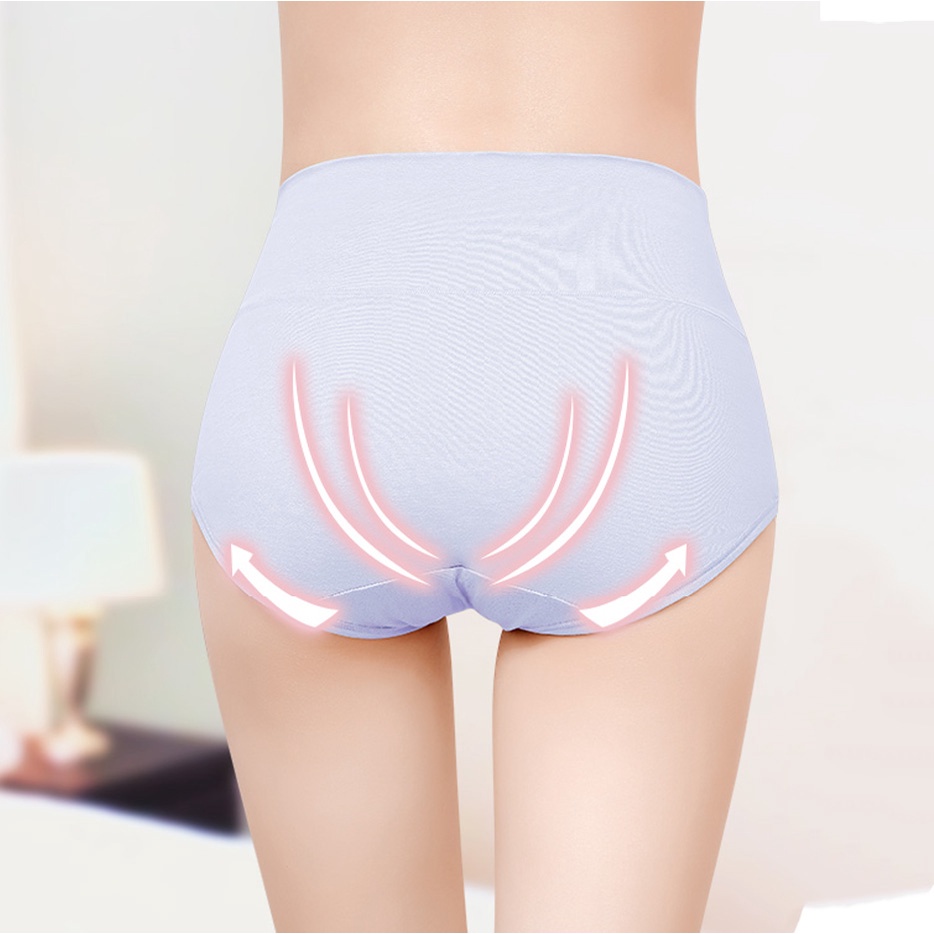 Quần lót nữ cotton, cạp cao ôm eo thon gọn đáy may kháng khuẩn HL BOUTIQUE L6006