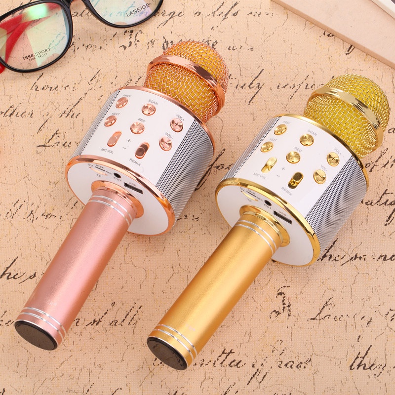 Micro Bluetooth Không Dây 858 Hát Karaoke Chất Lượng Cao