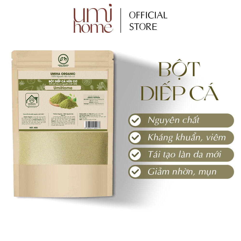 Bột Diếp Cá hữu cơ UMIHOME nguyên chất | Fish lettuce powder 100% Organic