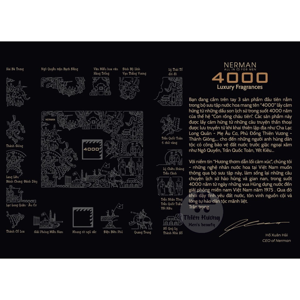 Nước Hoa Nam Chính Hãng Nerman 4000 - Bộ 3 Chai Nước Hoa Nerman Hương Thơm Nam Tính Mạnh Mẽ Lưu Hương Cực Lâu