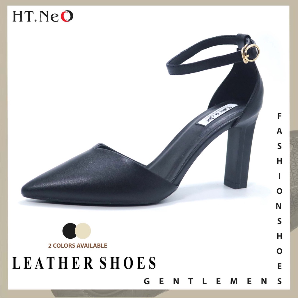 Sandal nữ da bò 9cm HT.NeO , Giày quai hậu bít mũi trước , bít gót sau tôn dáng phong cách sang trọng thoáng mát SDN8879