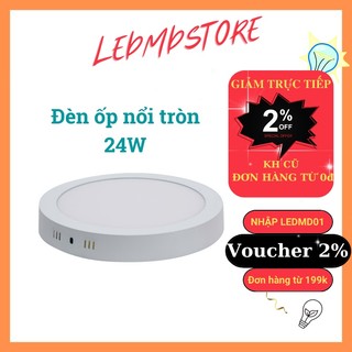 Đèn LED ốp trần tròn 24W đường kính Φ285mm, tiết kiệm điện, bật tắt tức thì, bảo hành 2 năm