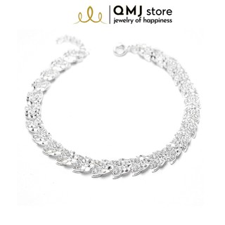 Lắc tay QMJ Lúa mạch bạc 925 trắng sáng cao cấp - Q046