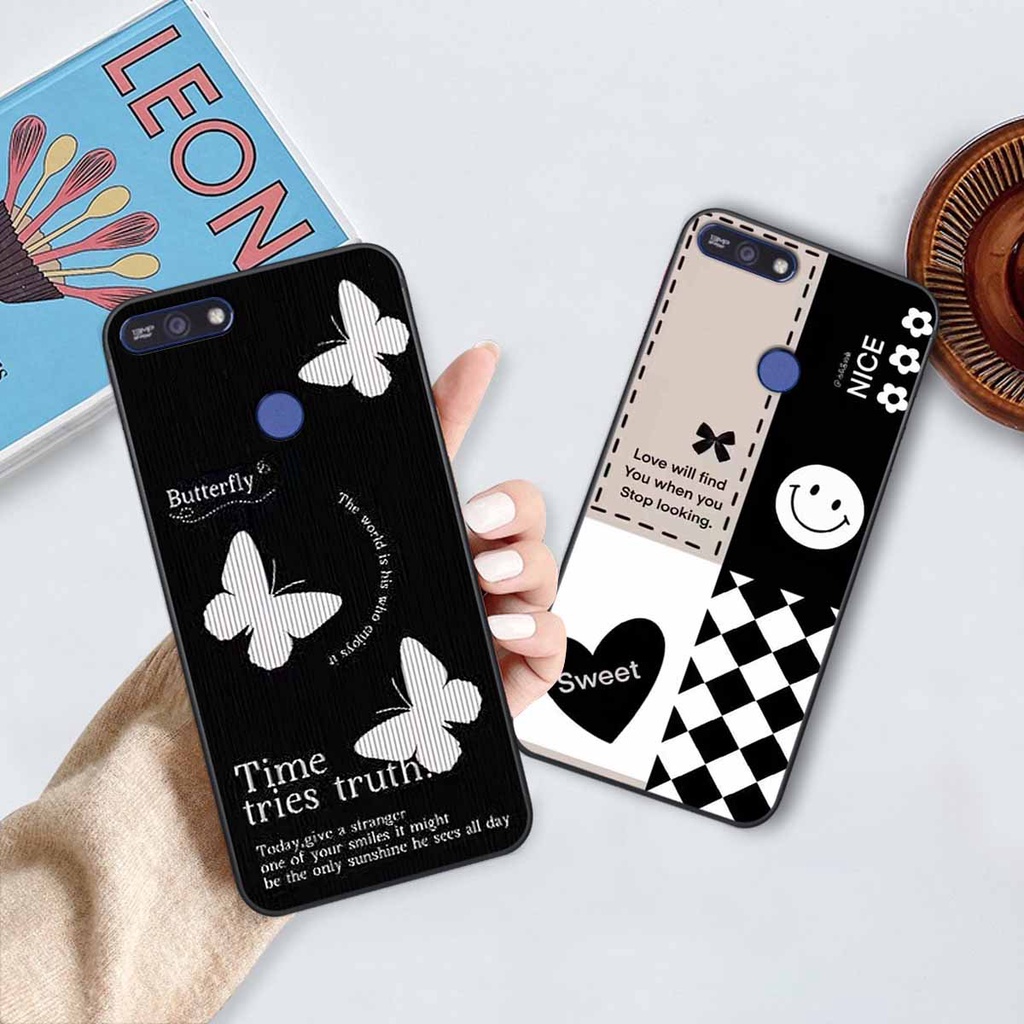 Ốp Huawei Honor 7A / 7C / x30i Họa Tiết Đen Trắng