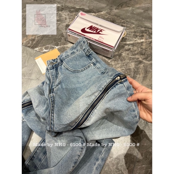 Quần jeans ống suông khoá đùi có thể tháo rời hàng QC loại 1 kèm ảnh thật cuối - hàng có sẵn