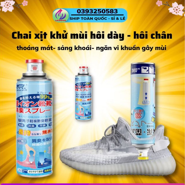 Xịt khử mùi giày, tất, hôi chân công nghệ Nano bạc khử mùi hiệu quả
