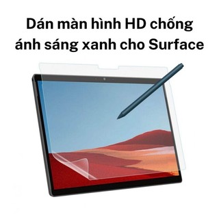 Dán màn hình HD CHỐNG ÁNH SÁNG XANH cho Surface Pro, Surface laptop, book, go, studio bảo vệ mắt