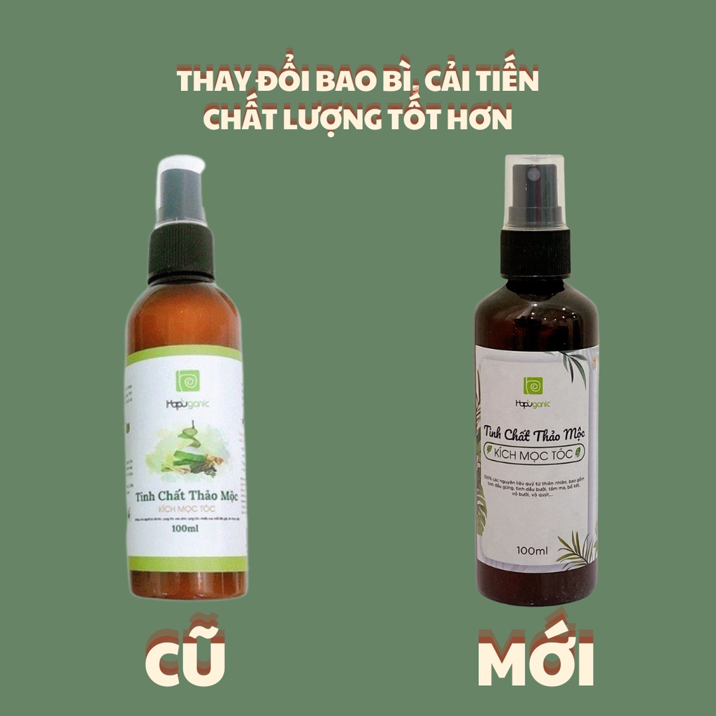 Tinh Chất Kích Mọc Tóc Gấp 5 Lần Hapu Organic Hoàn Toàn Từ Thiên Nhiên 100ml
