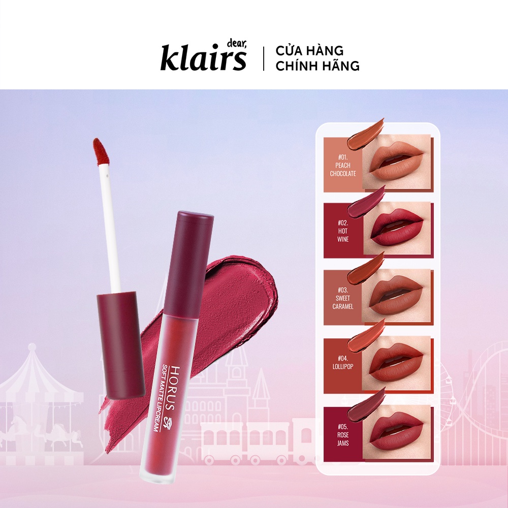 [ Hàng QT không bán ] Son kem Horus Soft Matte Lip Cream (màu ngẫu nhiên)