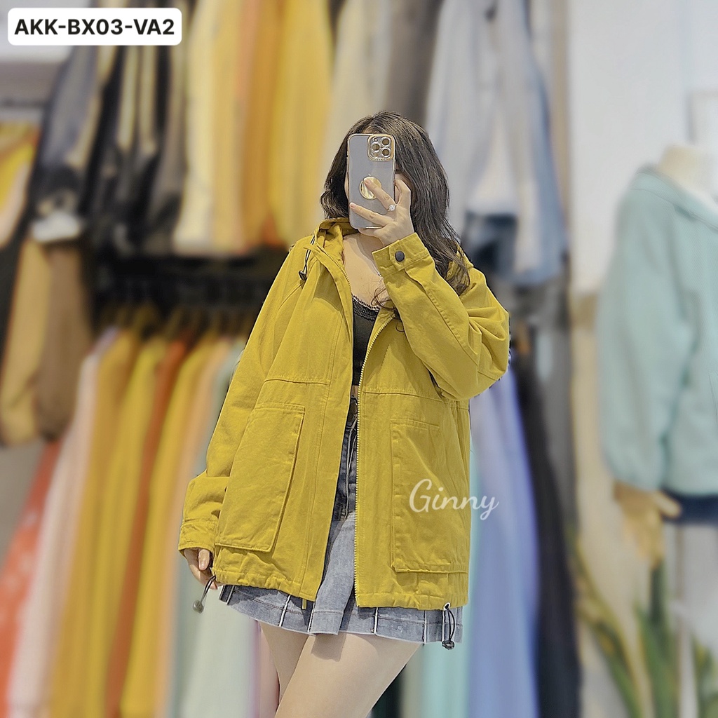 Áo Khoác Kaki  Wash Leo | Có Nón | GinStore