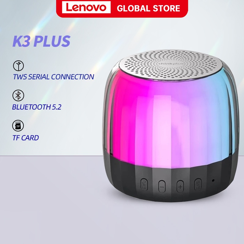 Loa bluetooth không dây LENOVO K3 Plus - thiết kế nhỏ gọn led mạnh mẽ hỗ trợ thẻ nhớ