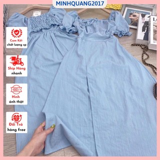Váy Thiết Kế Nhún Ngực Hở Lưng Chun Cao Cấp Chất Đẹp Ulzzang