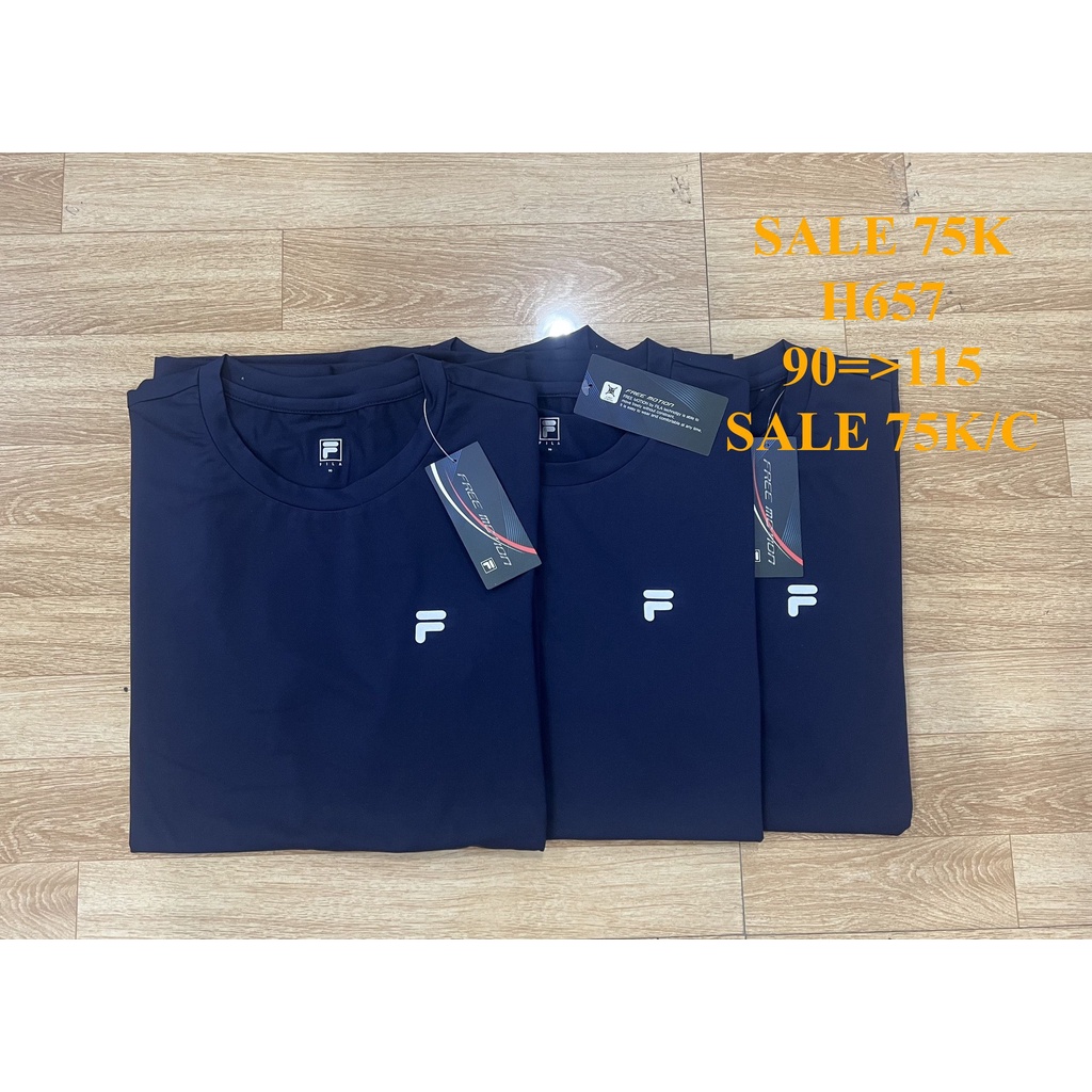 * Mã H657: Áo thể thao Fila nam siêu co giãn, màu xanh than