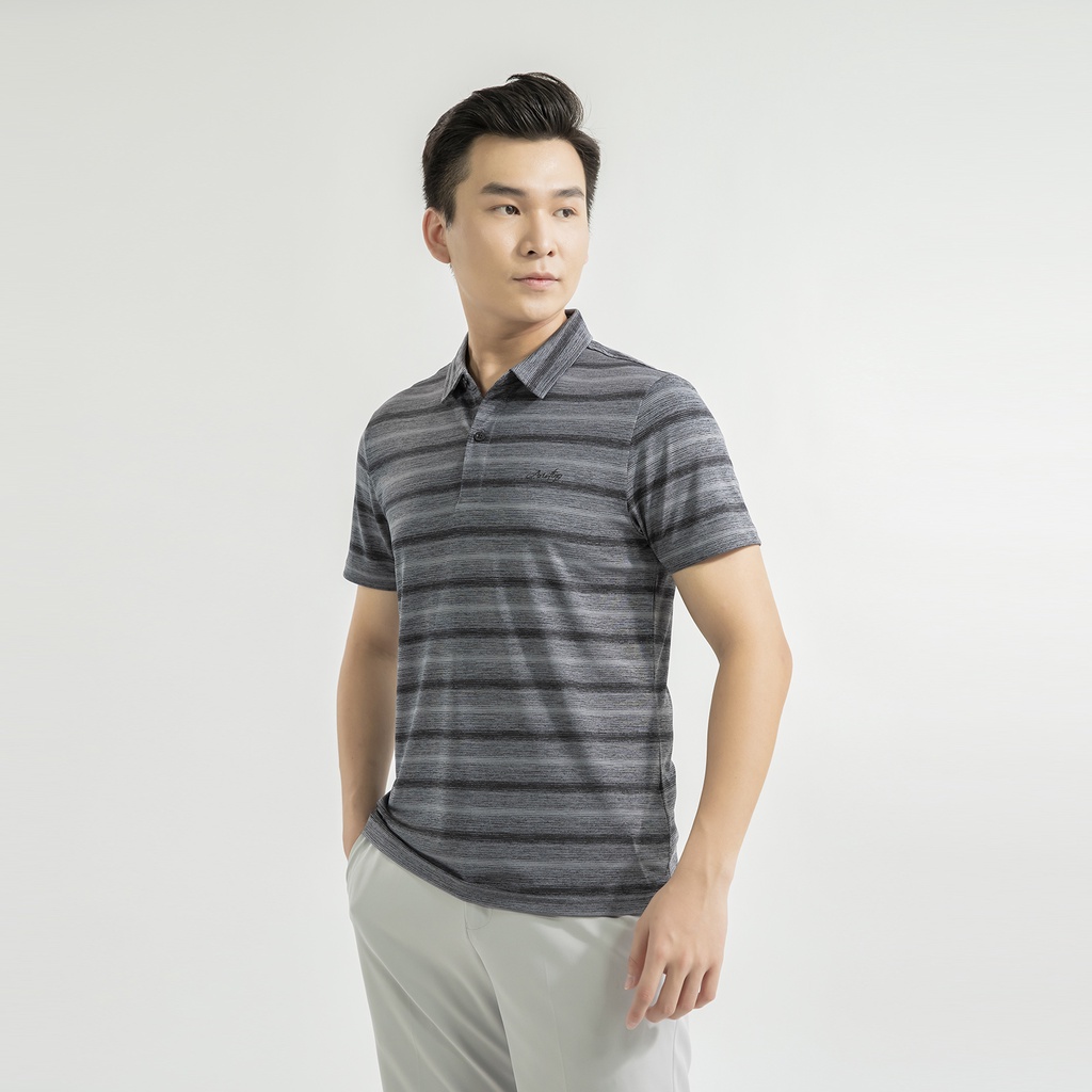 Áo polo nam Aristino tag 595k cổ bẻ co giãn nhẹ from rộng vừa APS016S2