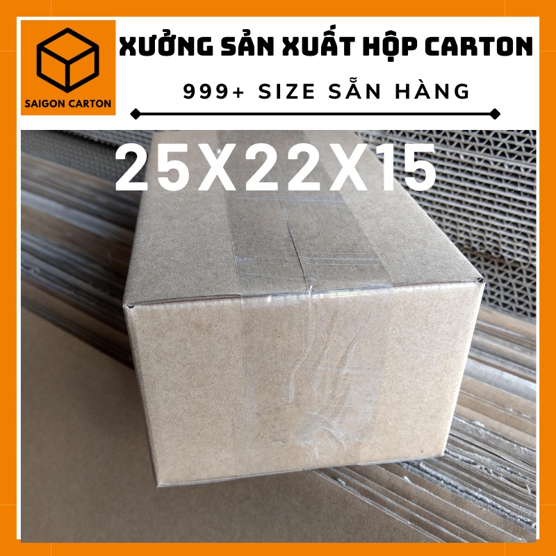 20 Hộp carton 25x22x15