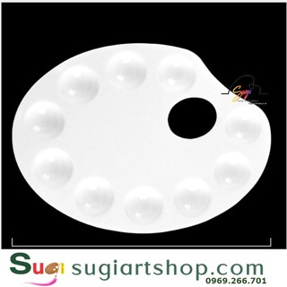 [ Sugi Art Shop ] Khay Bảng pha màu Nhựa (Palette) - Khay pha màu