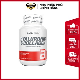 Viên Uống Bổ Sung Collagen Và Hyaluronic BiotechUSA Hộp 30 Viên