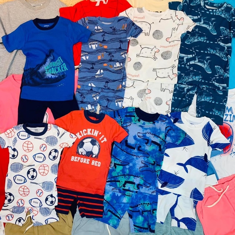 Bộ hè carter chất cotton cho bé trai bé gái(9m-14y)