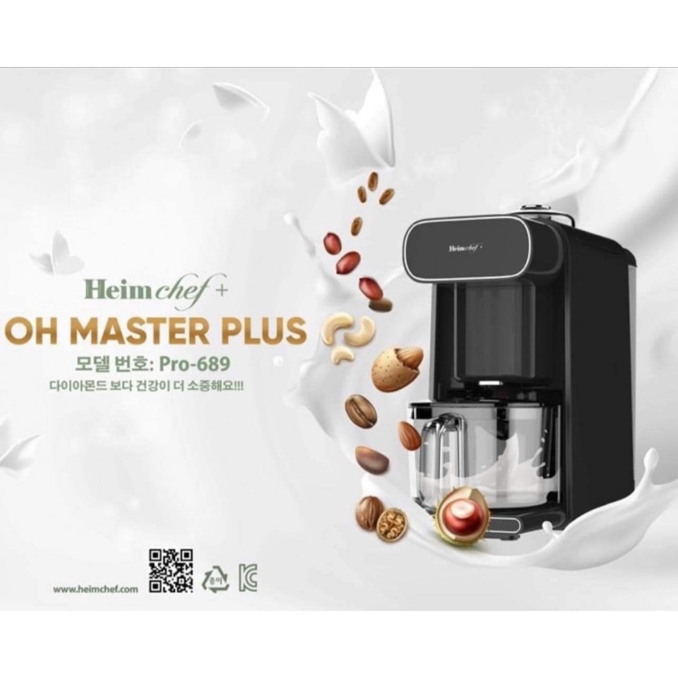 Máy Làm Sữa Hạt Heimchef Hàn Quốc, Bảo Hành 12 Tháng