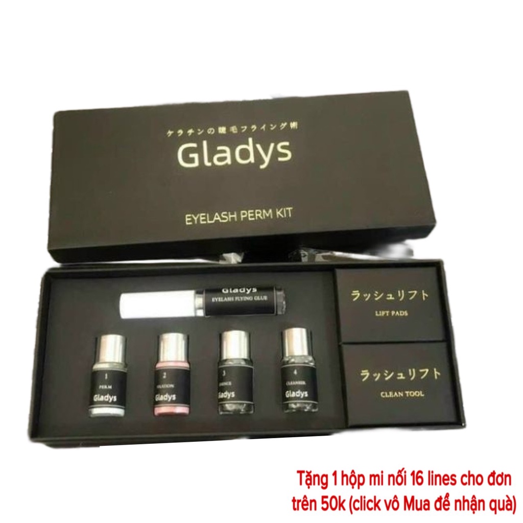 Bộ uốn mi collagen cao cấp Nhật GLADYS hàng chính hãng (dụng cụ nối mi)