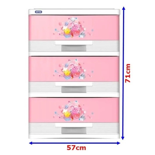 [GIAO SIÊU TỐC]-[ĐÃ LẮP RÁP HOÀN THIỆN] Tủ nhựa Duy Tân Đại Kiểu 3 tầng - chất liệu nhựa PP/ABS, kiểu dáng hiện đại