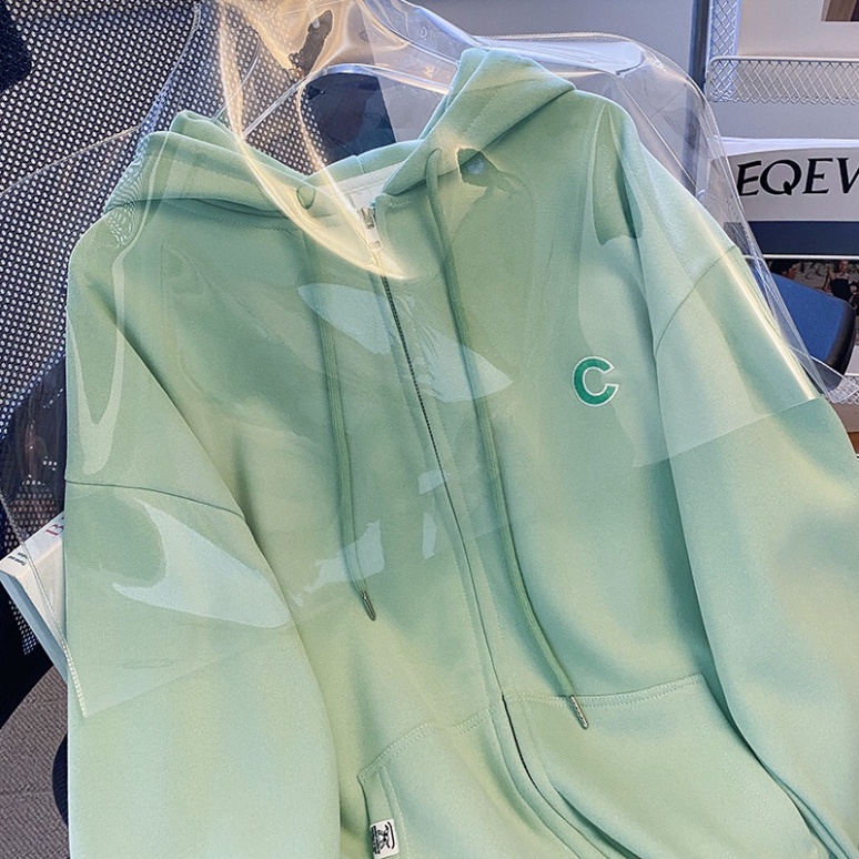 Áo Khoác Hoodies Nữ form rộng Ulzzang Safairia Unisex, Áo nỉ thời thượng chữ C,khóa dùng để kéo thời trang _A09 | BigBuy360 - bigbuy360.vn