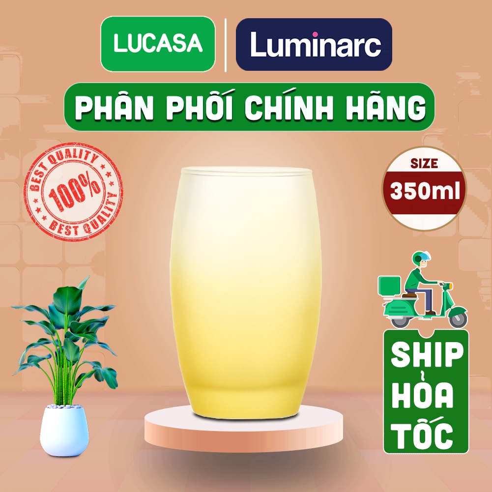 Ly Thủy Tinh Luminarc Salto Frost Yellow 350ml - Loại Vàng L3174 | Phân Phối Chính Hãng