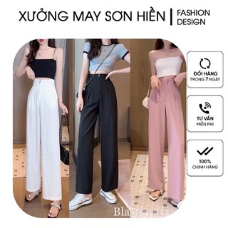 Quần ống rộng ❤️ SiêuSale ❤️ Quần suông ống rộng khóa trước  Xưởng May Sơn Hiền MSE36